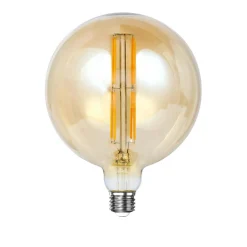 Ampoules| Ampoule globe 4,5 cm ambré LED filament lumière chaude (E27)