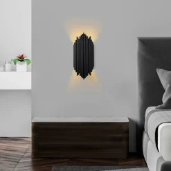 Appliques|SFAX Applique design argent, structure graphique H. 50 cm