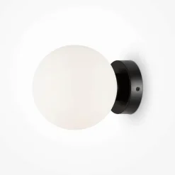 Appliques|DELTONA Applique globe en verre avec base or mat, 15 cm