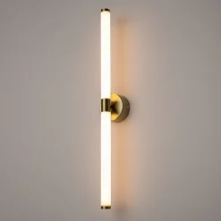 Appliques|DELMAR Applique moderne avec LED - tige dorée & blanc