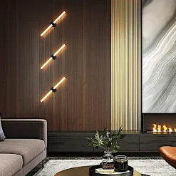 Appliques|DELMAR Applique moderne avec LED - tige dorée & blanc