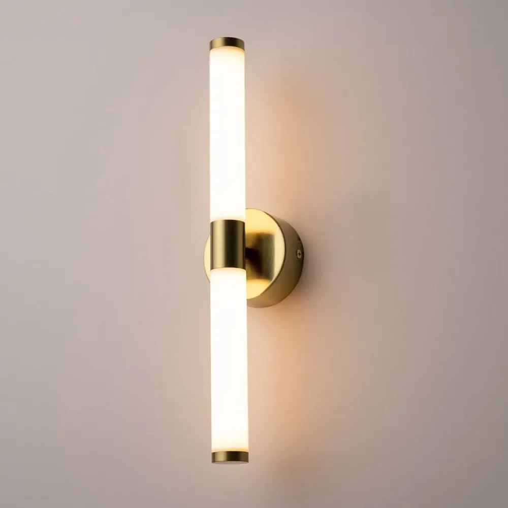 Appliques|DELMAR Applique moderne LED - tige dorée & blanc 35, 6 cm
