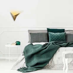 Appliques|SFAX Applique murale design dorée, origami triangulaire