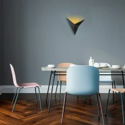 Appliques|SFAX Applique murale design noire, origami triangulaire