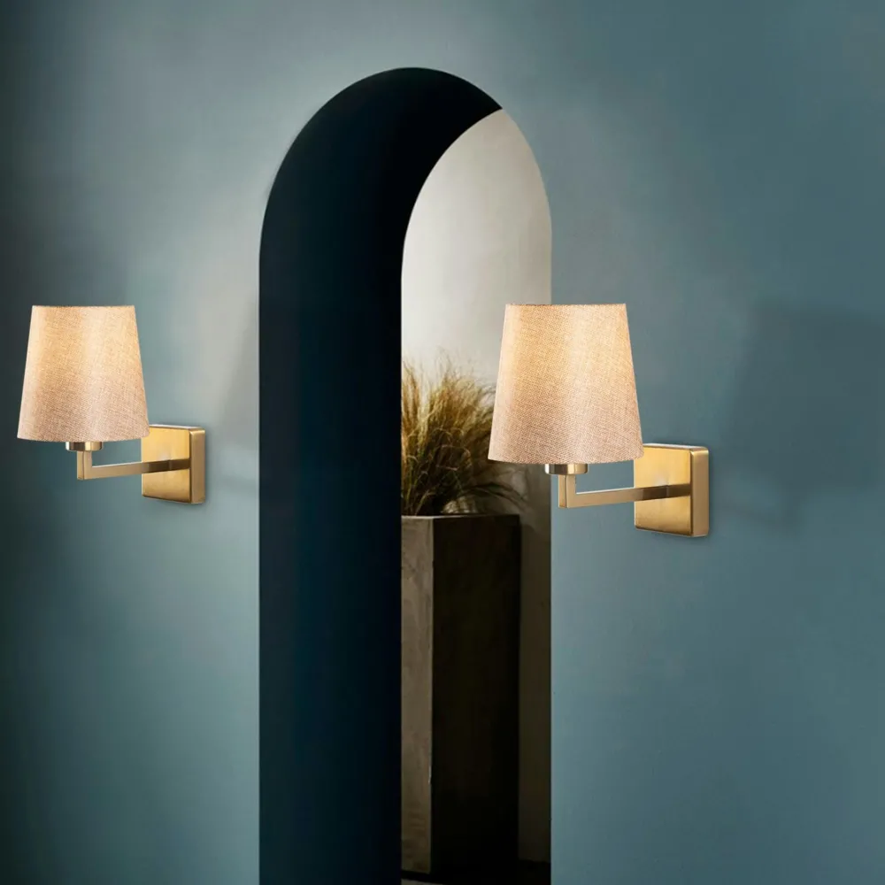 Appliques|ZURICH Applique murale moderne, abat-jour blanc