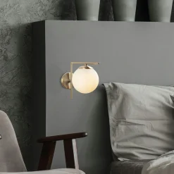 Appliques|SIERRE Applique murale moderne dorée, support droit