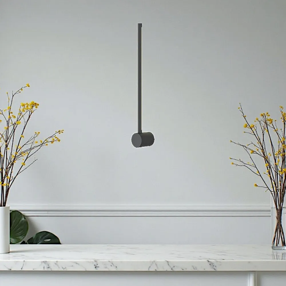 Appliques|SALEM Applique murale noire – barre verticale minimaliste 60 cm