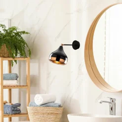 Appliques|SILE Applique murale orientable noir & cuivré, moderne chic