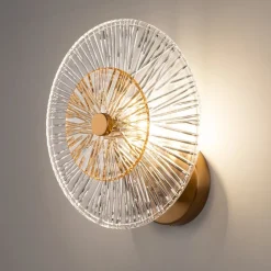 Appliques|YUMA Applique rétro en verre - forme soleil stylisé