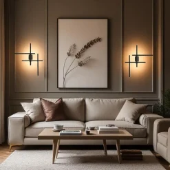 Appliques|SALEM Applique murale graphique – barres croisées noires 