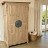 Armoires Vintage|Armoires En Bois|Maori Armoire 2 portes avec penderie hévéa 125x60x196cm