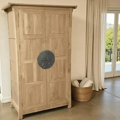 Armoires Vintage|Armoires En Bois|Maori Armoire 2 portes avec penderie hévéa 125x60x196cm