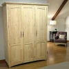 Armoires Vintage|Armoires En Bois|Tradition Armoire 3 portes avec penderie hévéa 150x60x200cm