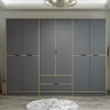 Armoires En Bois|Meubles De Chambre·Dressings|BYRON Armoire dressing chambre effet bois & gris 277 cm
