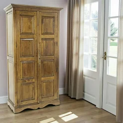 Armoires En Bois|Armoires Vintage|Tradition Armoire Hévéa 2 portes 100x50x183cm