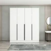 Armoires En Bois|Meubles De Chambre·Dressings|BYRON Armoire penderie blanche rainurée moderne H 210 cm