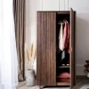 Armoires En Bois|QUEENSTOWN Armoire penderie bois recyclé brun