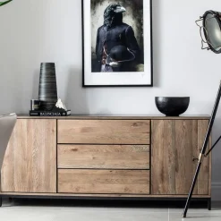 Armoires En Bois|QUEENSTOWN Armoire penderie bois recyclé brun