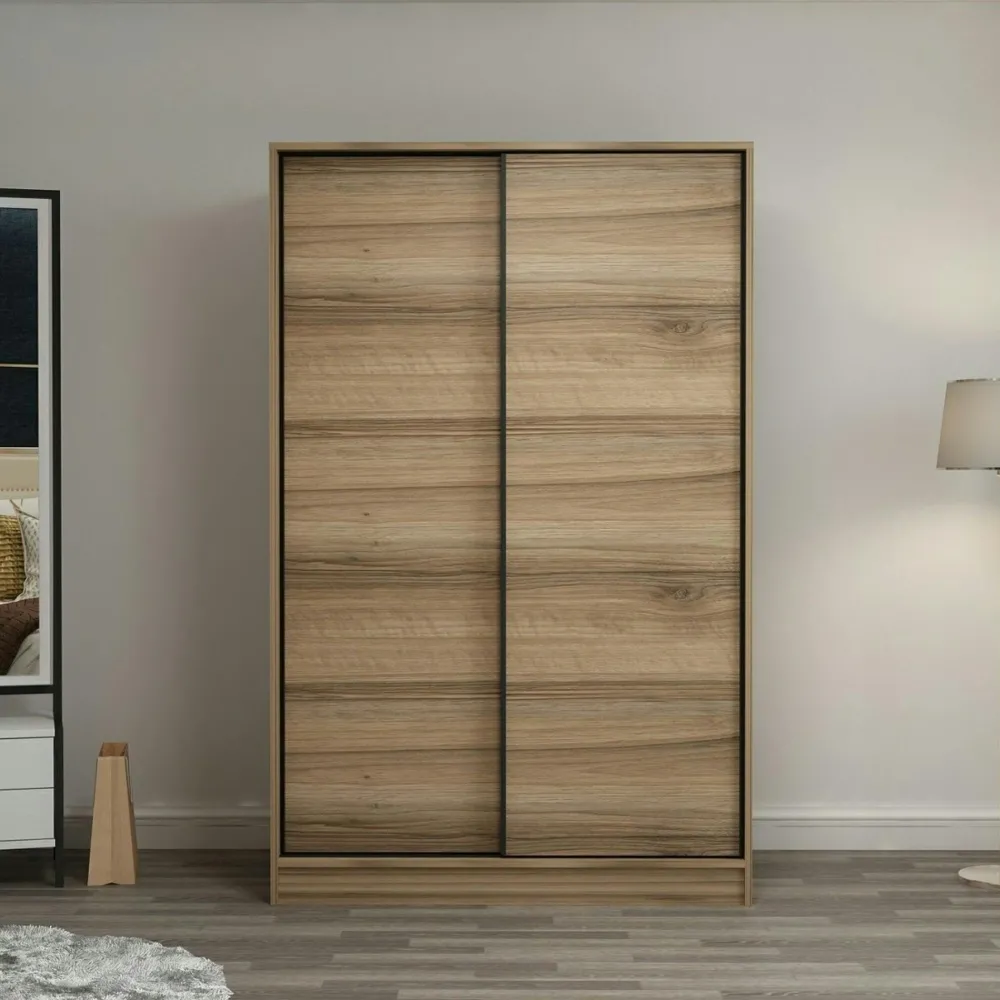Armoires En Bois|Meubles De Chambre·Dressings|BYRON Armoire penderie portes coulissantes, effet bois