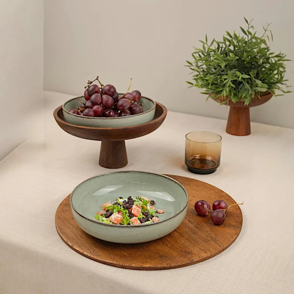 Arts De La Table·Vaisselle| Assiette creuse poke bowl beige antique (lot de 2) ELDA