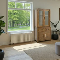 Vaisseliers Scandinaves|Vaisseliers Scandinaves|Attan Bahut 2 corps moderne hévéa 100x210cm