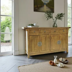 Buffets En Bois|Buffets En Bois|Tradition Bahut bas ancien hévéa 100x90cm