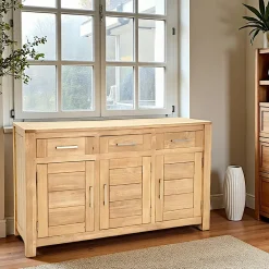 Buffets Contemporains|Buffets Contemporains|Attan Bahut bas moderne hévéa 150x90cm