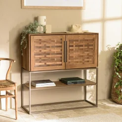 Buffets En Bois|Buffets En Bois|Swing Bahut de rangement en teck recyclé 100 cm