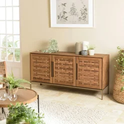 Buffets En Bois|Buffets En Bois|Swing Bahut de rangement en teck recyclé 100 cm