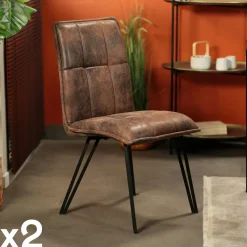 Bancs Industriels|SAMOA Banc bois brun recyclé pieds métal 140 cm