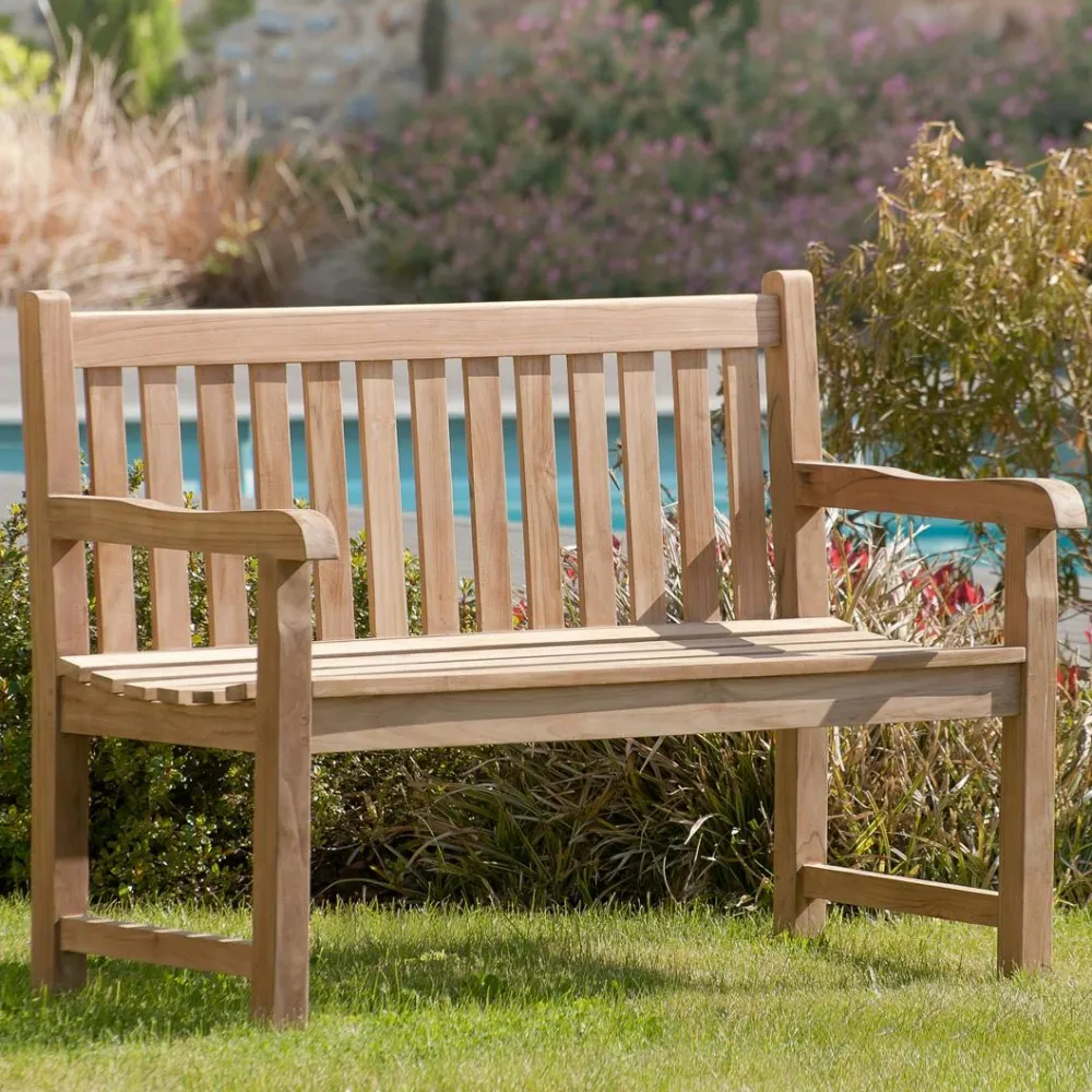 Bancs De Jardin|SUMMER Banc de jardin en Teck brut massif 120cm