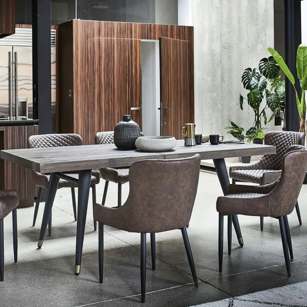 Univers Déco·Vintage|ADÉLAÏDE Banc de table bois recyclé piètement noir 140 cm