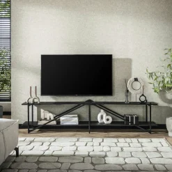 Meubles Tv Industriels|Meubles Tv En Bois|RALF Banc tv moderne 2 niveaux 140 cm