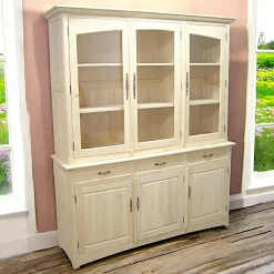 Bibliothèques En Bois|Bibliothèques En Bois|Tradition Bibliothèque 2 partie 6 portes hévéa 165x45x200cm