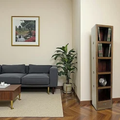 Meubles De Salon·Colonnes De Rangement|Meubles De Rangement·Colonnes De Rangement|Tessa Bibliothèque colonne hévéa H196cm