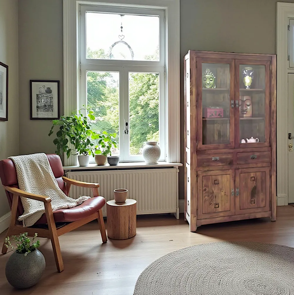 Meubles De Salon·Colonnes De Rangement|Meubles De Rangement·Colonnes De Rangement|Tessa Bibliothèque colonne hévéa H196cm