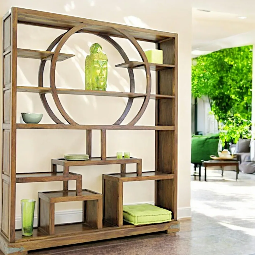 Bibliothèques En Bois|Bibliothèques En Bois|Maori Bibliothèque ouverte destructurée Hévéa 35x166x190,1cm