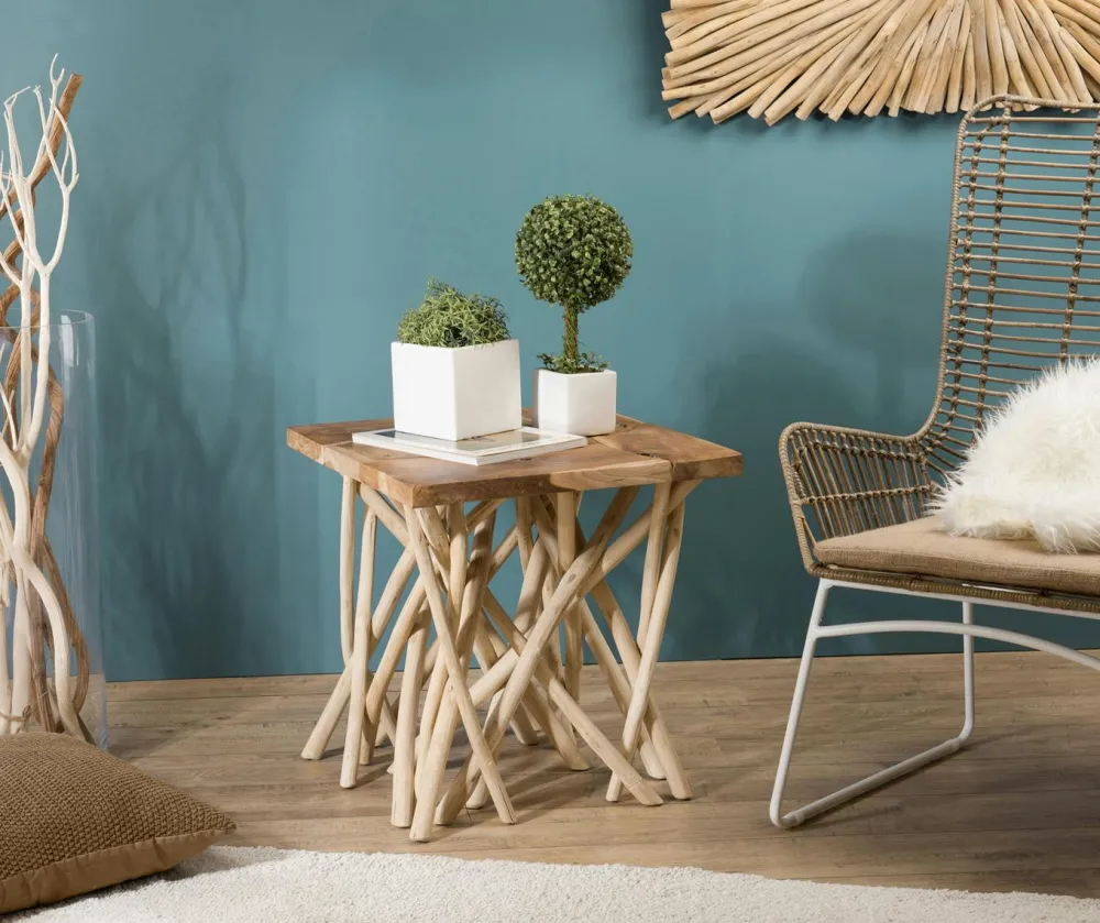 Univers Déco·Globe-Trotter|Bouts De Canapé En Bois|Jaipur Bout de canapé bois flotté teck