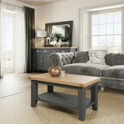 Bouts De Canapé En Bois|COVENTRY Bout de canapé en bois finition charbon