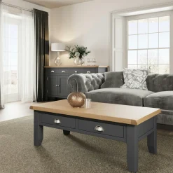 Bouts De Canapé En Bois|COVENTRY Bout de canapé en bois finition charbon