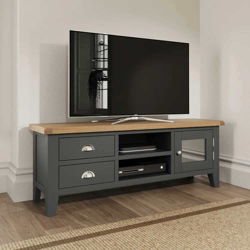 Bouts De Canapé En Bois|COVENTRY Bout de canapé en bois finition charbon