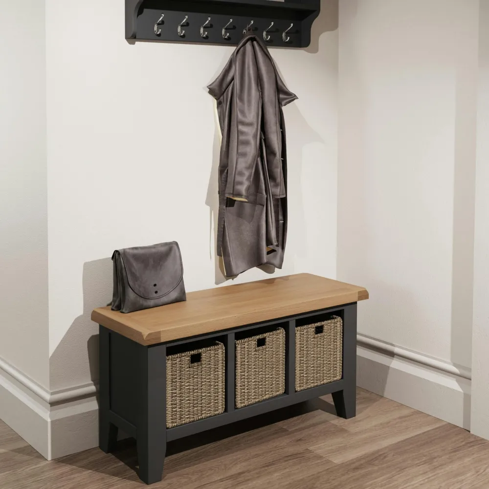 Bouts De Canapé En Bois|COVENTRY Bout de canapé en bois finition charbon