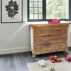 Buffets Bas|Buffet Bas|Maori Buffet / Commode Chinois Hévéa 3 tiroirs 110x48x81cm