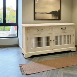 Buffets En Bois|Buffets En Bois|Maori Buffet bas 2 portes 2 tiroirs hévéa 120x40x65cm