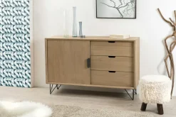 Buffets Contemporains|Buffets Contemporains| Buffet bas bois pieds épingle style rétro