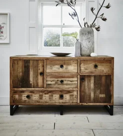 Univers Déco·Maison De Campagne|Univers Déco·Loft Industriel|BRISBANE Buffet bas bois recyclé