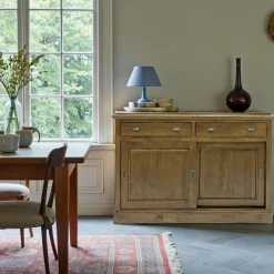 Buffets En Bois|Buffets En Bois|Tradition Buffet bas Hévéa 2 portes coulissantes, 2 tiroirs 137x52x95cm