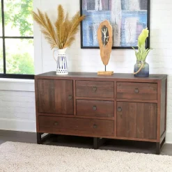 Buffets Industriels|Buffets Industriels|SAMOA Buffet bois brun recyclé