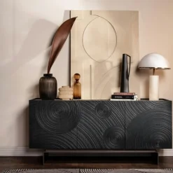 Buffets Contemporains|Buffets Contemporains|GIULIA Buffet design avec plateau en céramique blanche