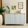 Buffets Contemporains|Buffets Contemporains|JENA Buffet design moderne 4 portes effet travertin